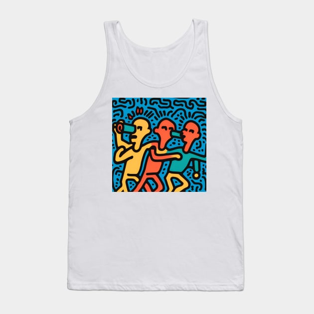 Funny Keith Haring, drink More Water Tank Top by Art ucef
